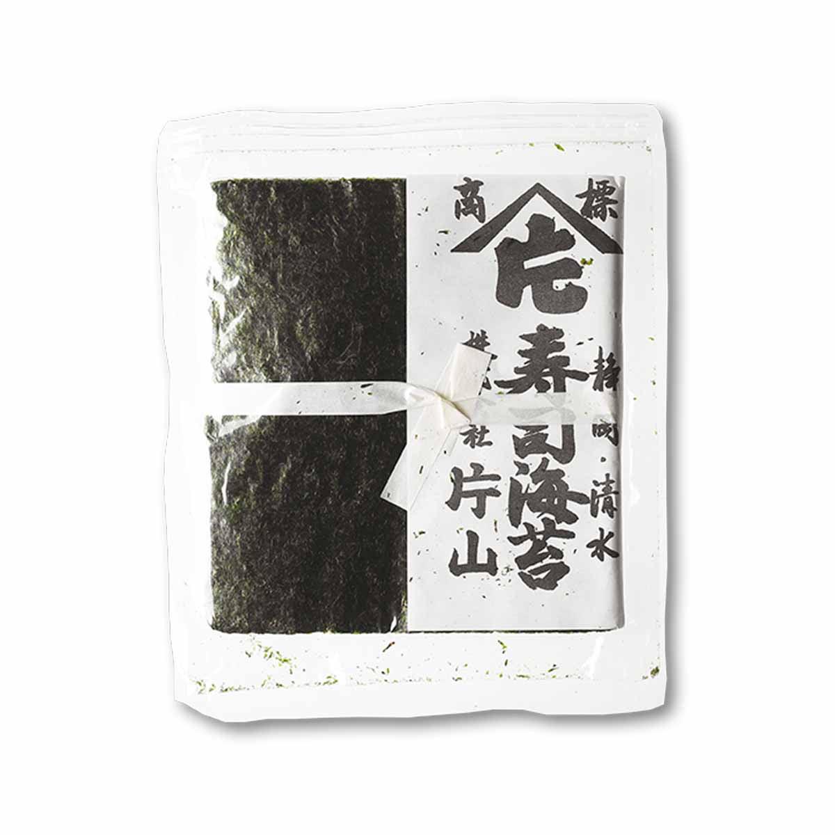 KATAYAMA roasted seaweed sheets, sealed white pouch with black nori squares