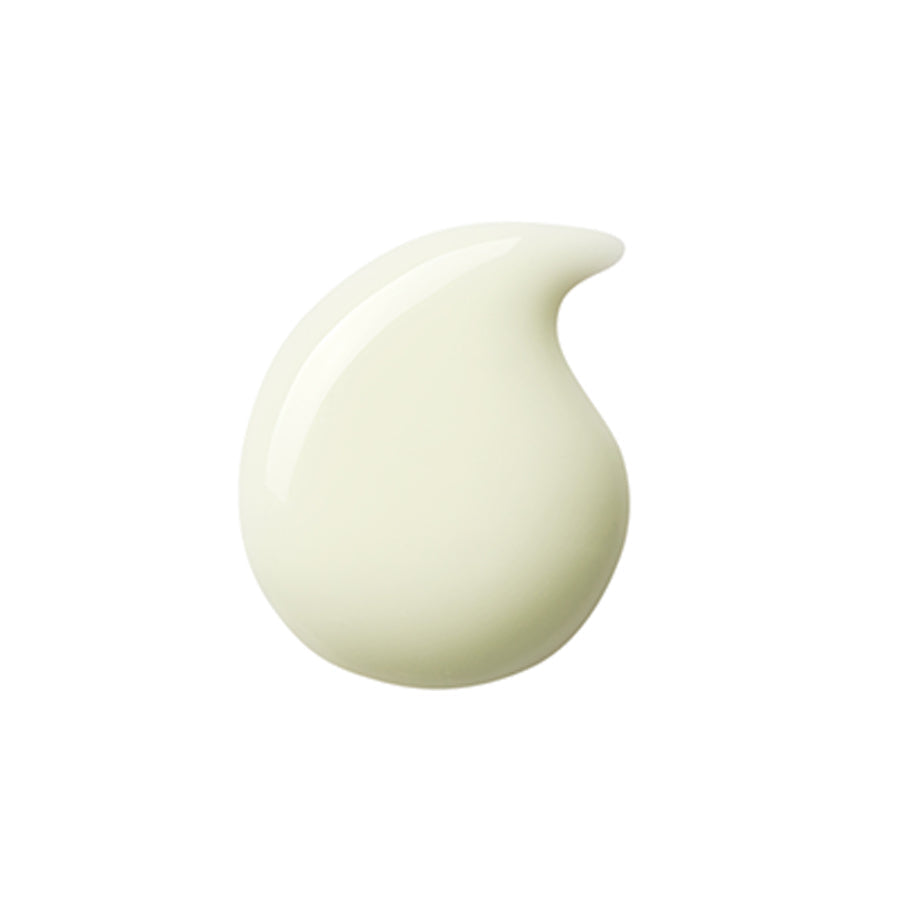 Moisturizing UV serum gel drop, pale cream texture