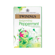 Peppermint tea bag box, 20 bags, green and white front label