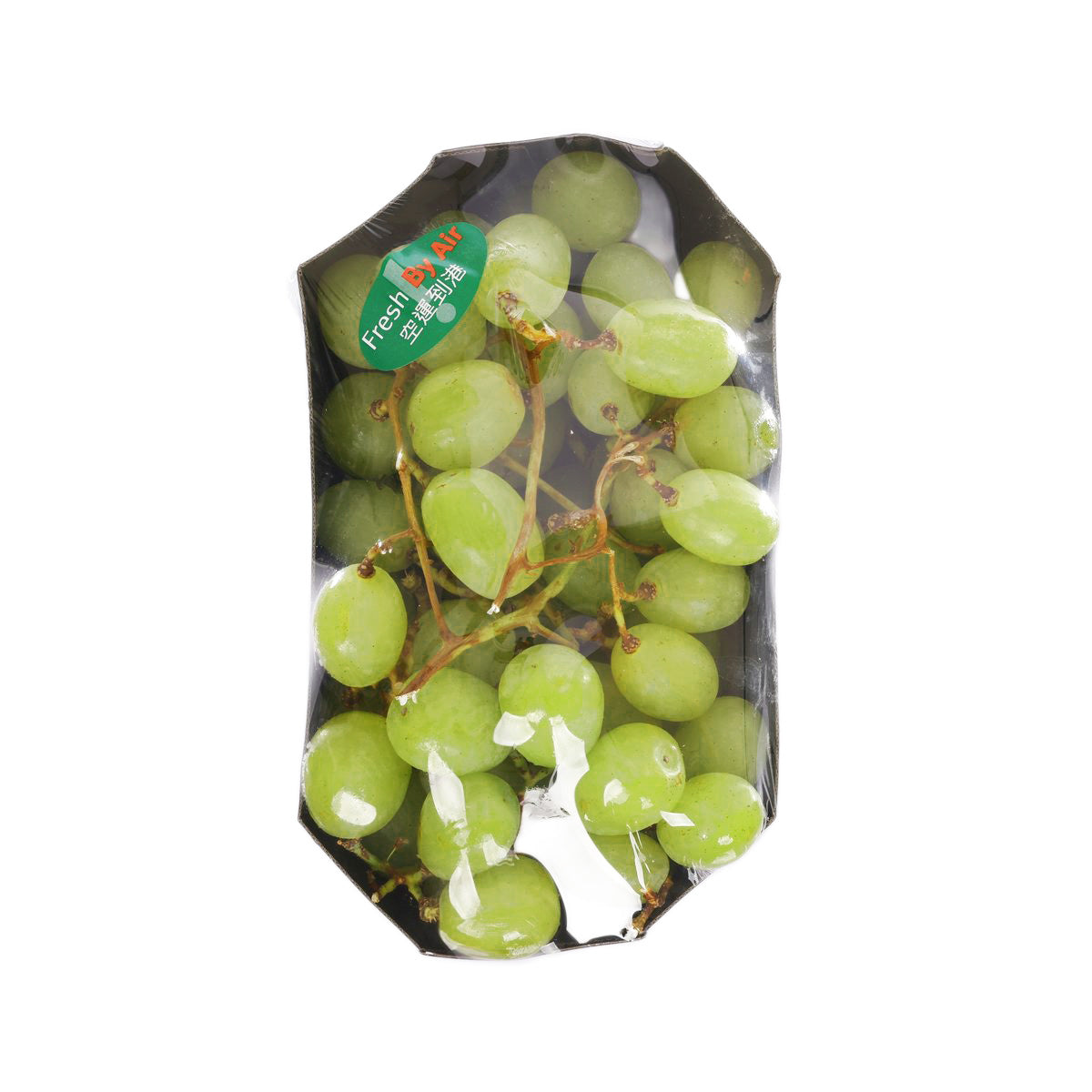 Green seedless grapes in sealed pack, light green grapes