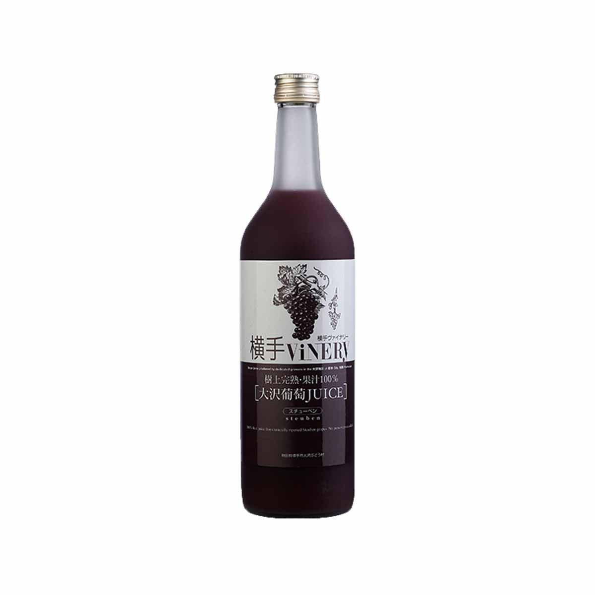 YOKOTE VINERY premium grape juice bottle, 720 mL, dark grape color